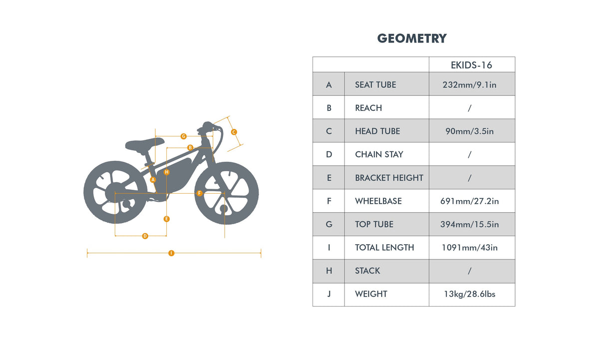 EUNORAU EKIDS-16 Electric Bike β 180W Lightweight eBike for Kids β photo 5