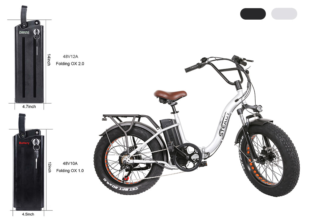 NAKTO Folding OX e-bike with replacement battery