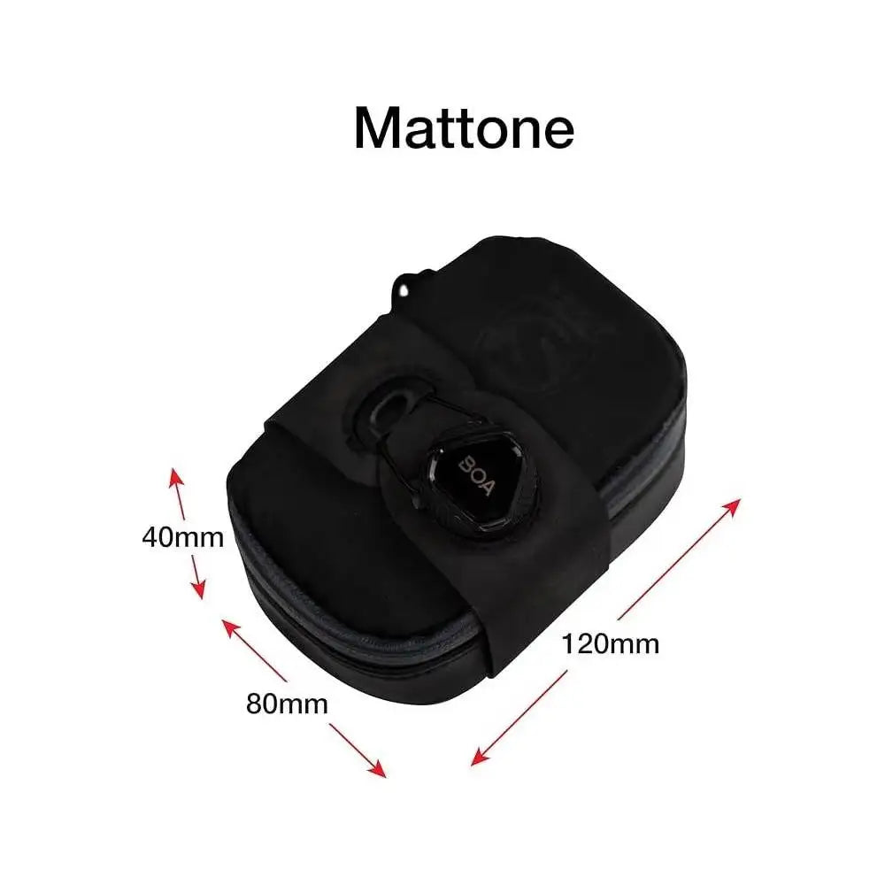 Mattone under Seat Bag for Bicylces with Zipper and Waterproof Zipper and BOA Mounting System (Small, Black)