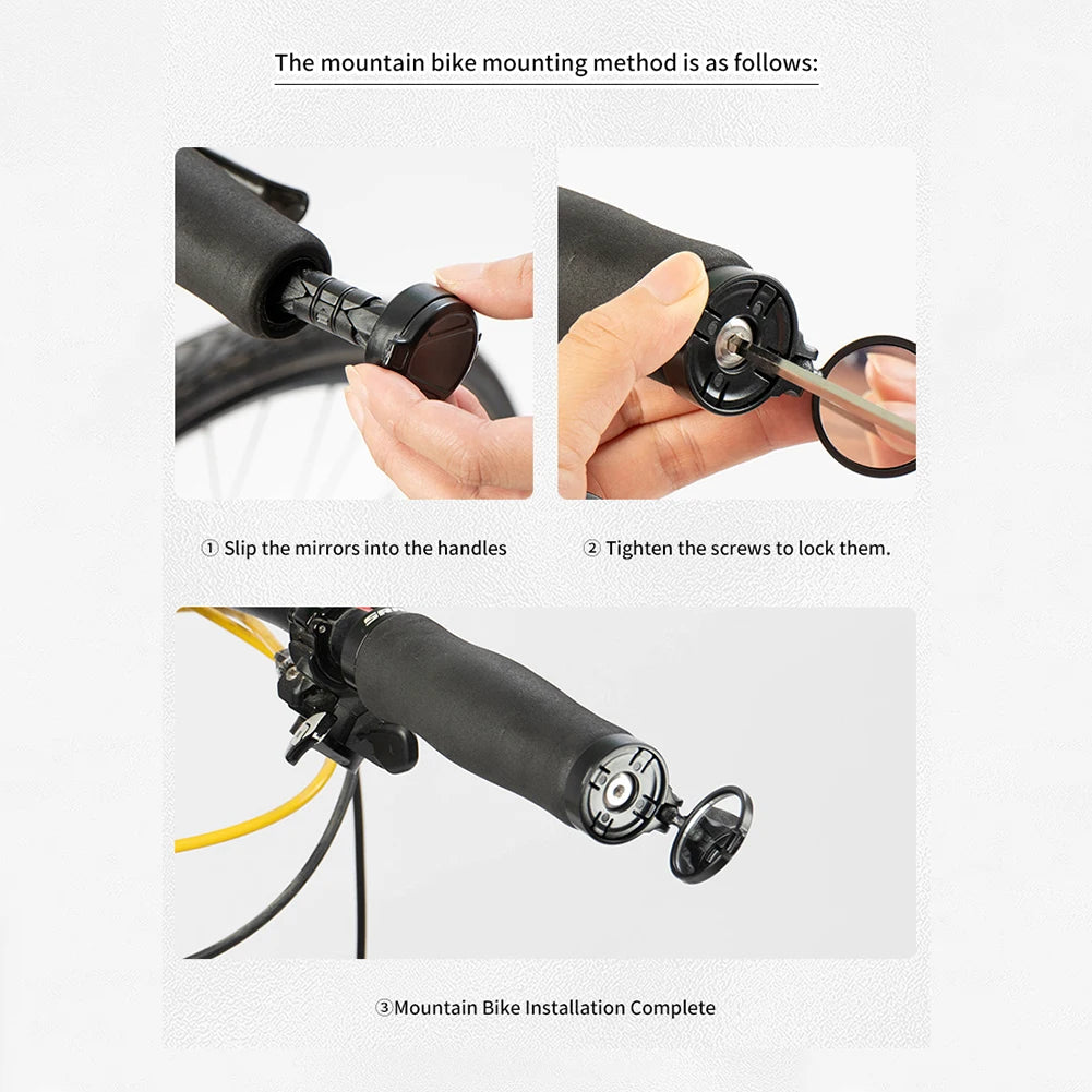 Bicycle Rearview Mirror Adjustable Rotate Bike Handlebar Plug Rear View Mirror Universal for MTB Road Bike Accessories