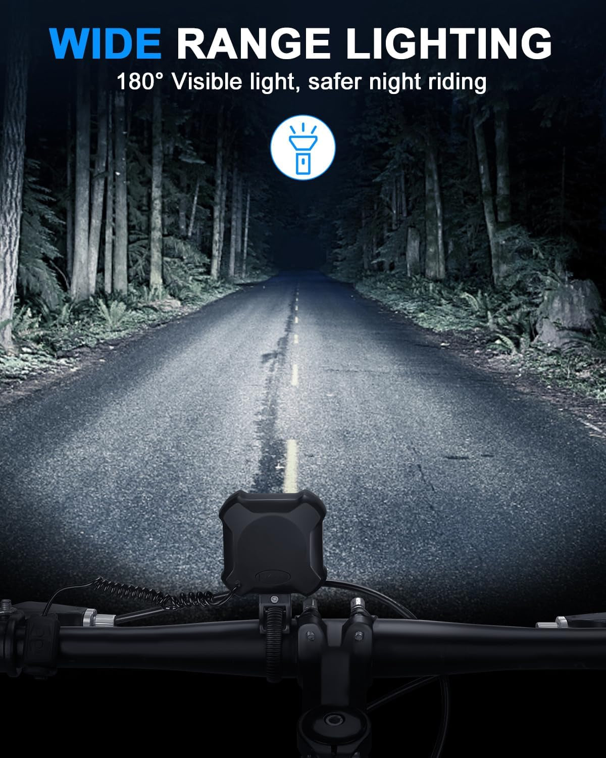 2-in-1 bike horn with headlight, USB-C rechargeable – photo 6