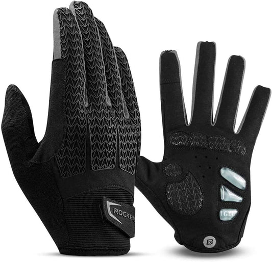 Winter Cycling Gloves Winter Bike Gloves with Full Finger Windproof Anti-Slip Thermal Gloves for Cycling,Biking,Running Blue
