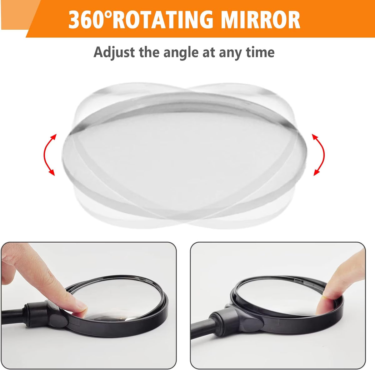 Bike handlebar mirrors 2 pack, wide-angle convex – photo 5