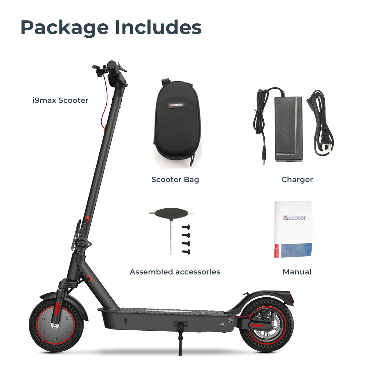 iScooter Outstanding i9Max Electric Scooter for Adults, 500W, 20Miles – photo 19