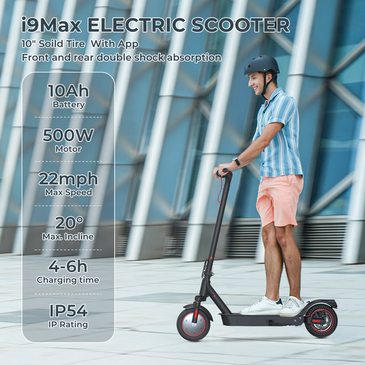 iScooter Outstanding i9Max Electric Scooter for Adults, 500W, 20Miles – photo 2