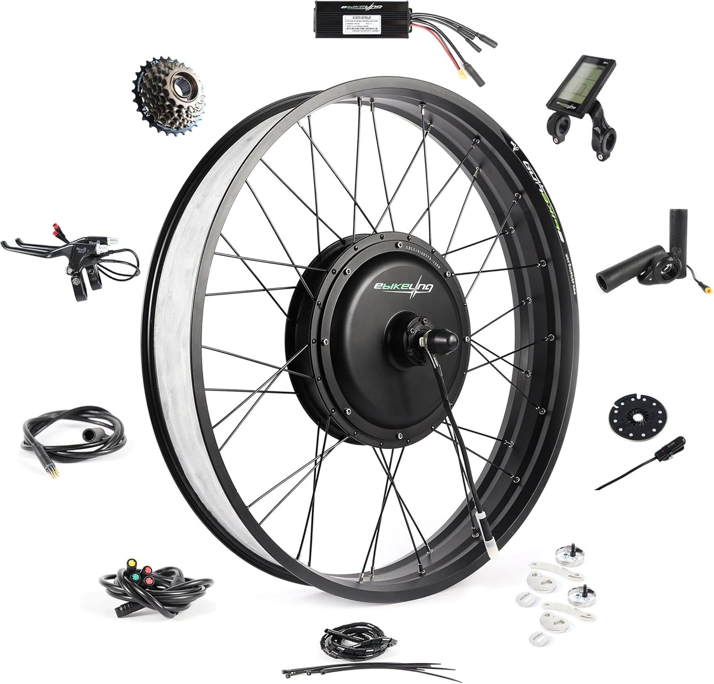Ebike Conversion Kit 48V 1500W 1200W Front or Rear 26" Fat Electric Bike Conversion Kit, Add on Electric Bike Kit, Durable Waterproof Design for High Performance, Easy Install