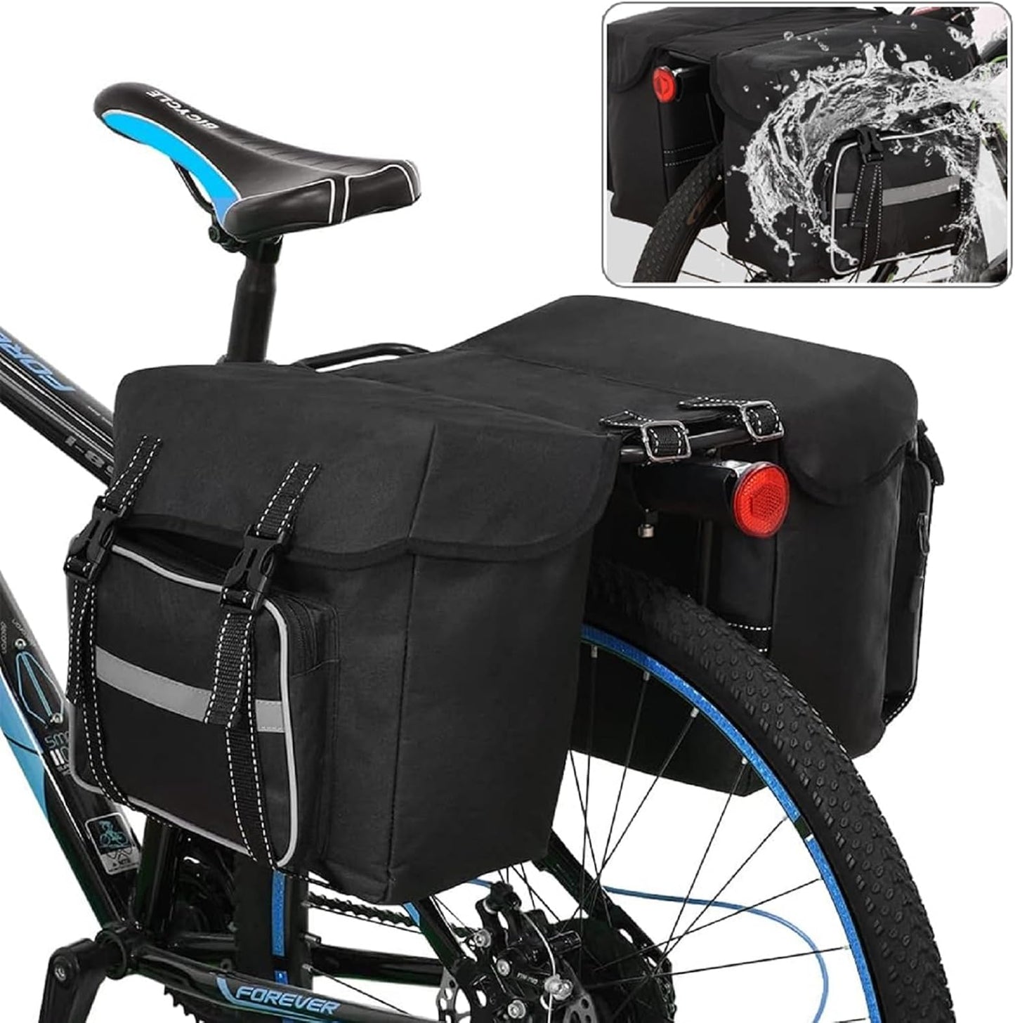 Bicycle Pannier Bag Waterproof Bike Rear Rack Bag Portable Bike Seat Carrier Bag Road Bike Storage Bag