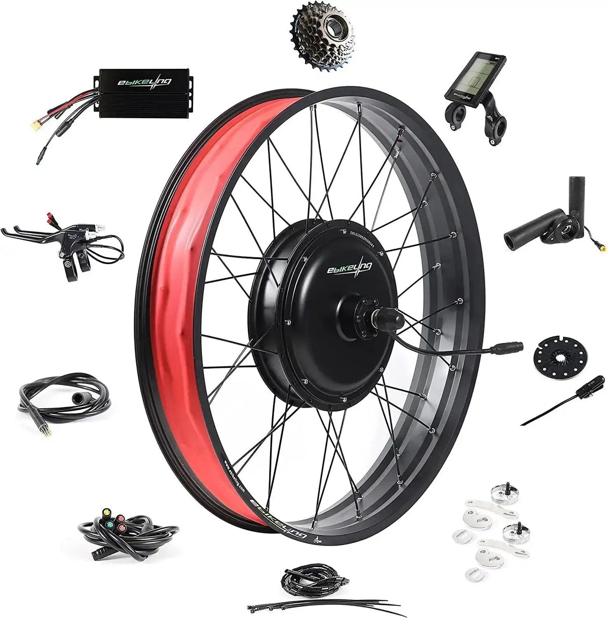 Ebike Conversion Kit 48V 1500W / 1200W – 26" Fat Tire Front/Rear Electric Bike Motor KitEvolveRide