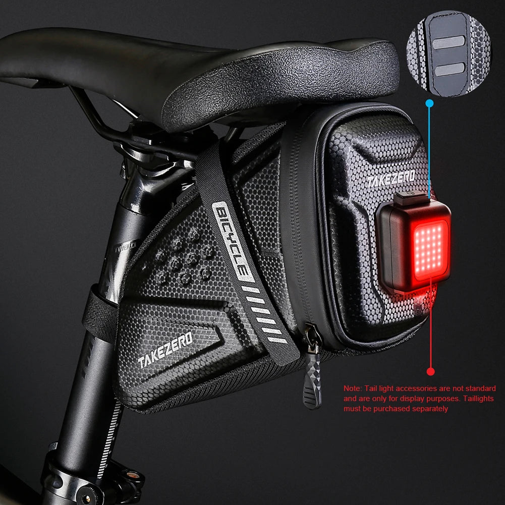 1L Bike Pocket Pack Large Capacity Bike Seat Bag Cycling Bag Reflective Bicycle Saddle Bag EVA for Mountain Road Bikes