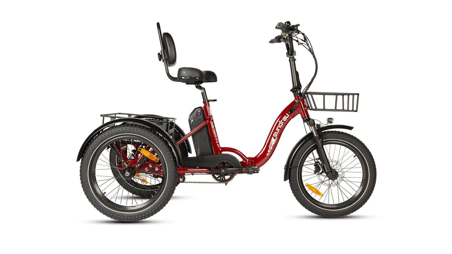 EUNORAU ONE-TRIKE 2.0 Electric Trike – 500W Step-Thru Cargo eTrikeEvolveRide