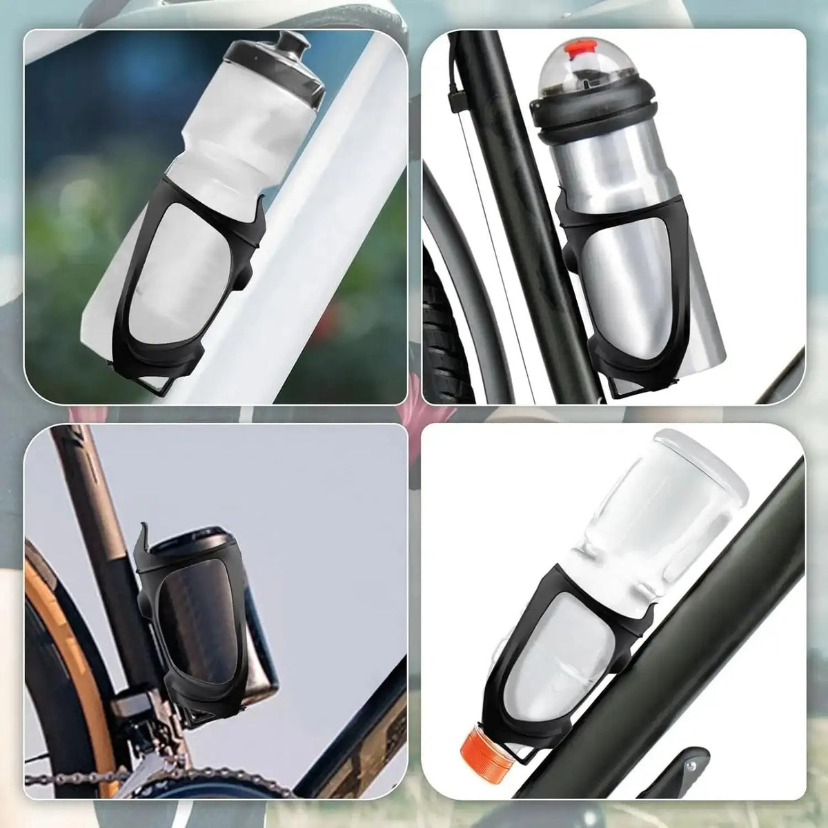 Ultralight Bike Water Bottle Holder – 2-Pack Resin Cages with ScrewsEvolveRide