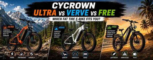 Cycrown Ultra vs Verve vs Free: Which Fat-Tire E-Bike Fits You?