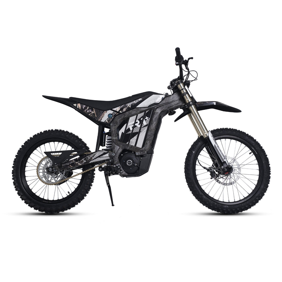 EUNORAU R1+ electric dirt bike in Maple, side view