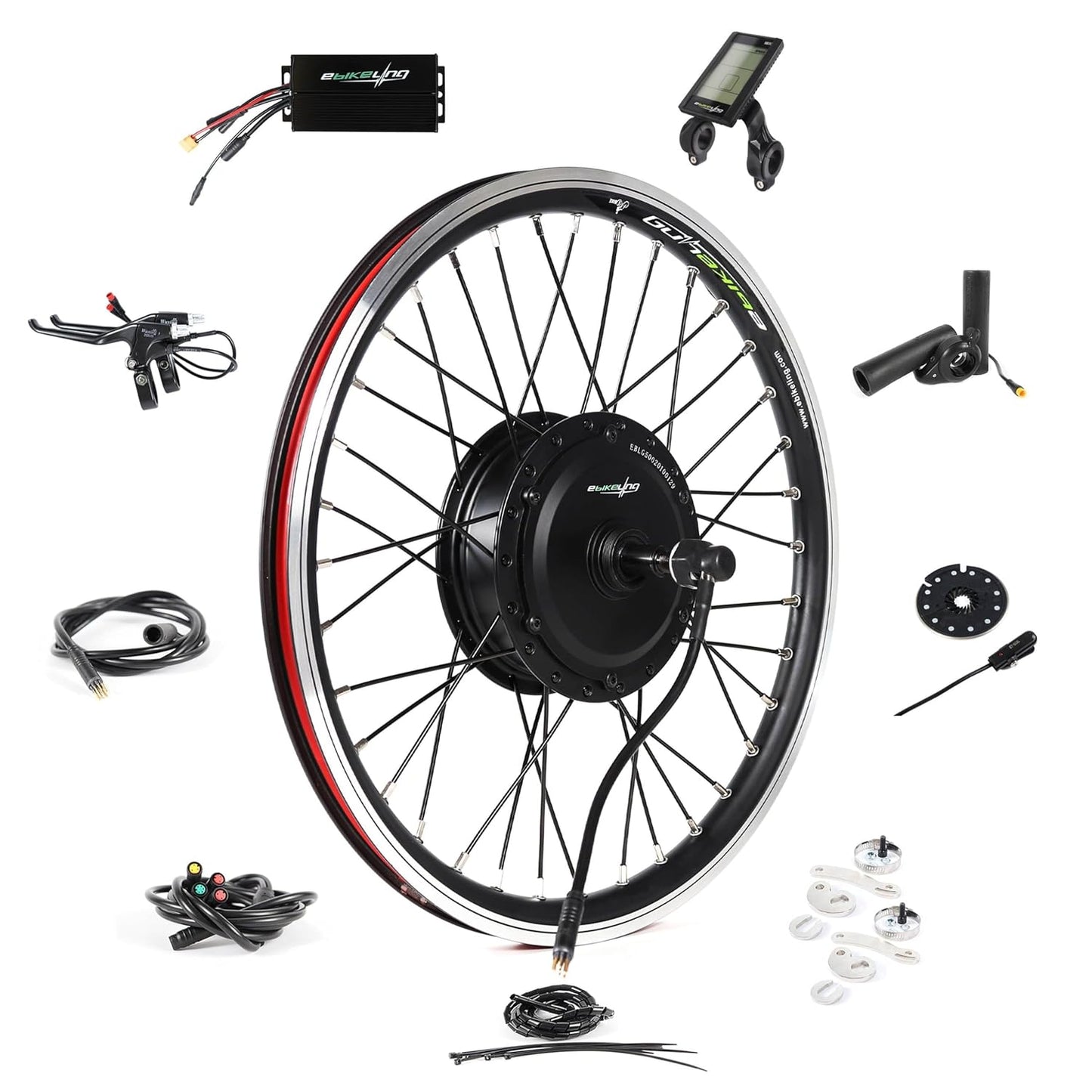 Ebike Conversion Kit 36V 500W, Rear Wheel 20" Electric Bike Conversion Kit, Add on Electric Bike Kit, High Performance, Waterproof Design for Easy Installation, Efficient Commuting Solution