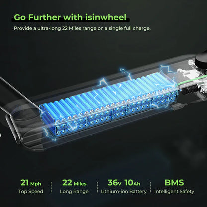isinwheel S9Max 500W Upgraded Electric Scooter