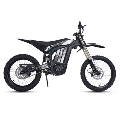 EUNORAU R1+ electric dirt bike in Black, side view