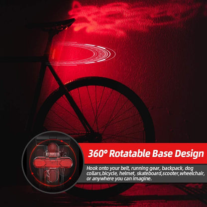 Rear Bike Tail Light 2 Pack, USB Rechargeable Bright LED Bicycle Taillight with 4 Lighting Modes Waterproof Bike Light Flashing Light