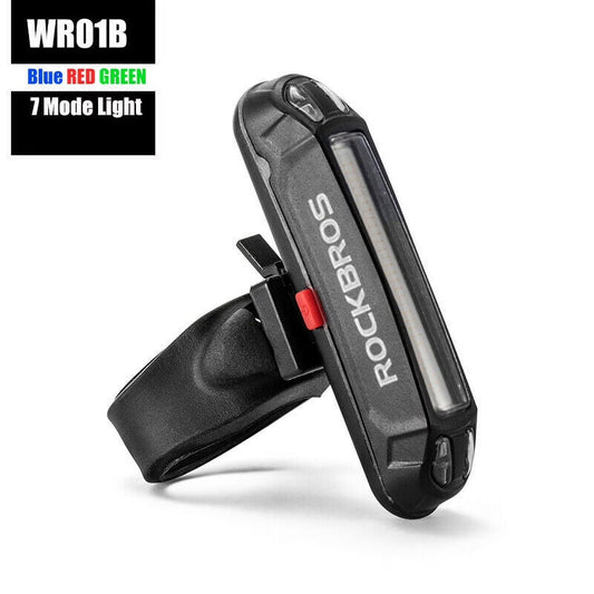Bike Tail Light Waterproof LED USB Bicycle Safety 3-Colors Rear Light
