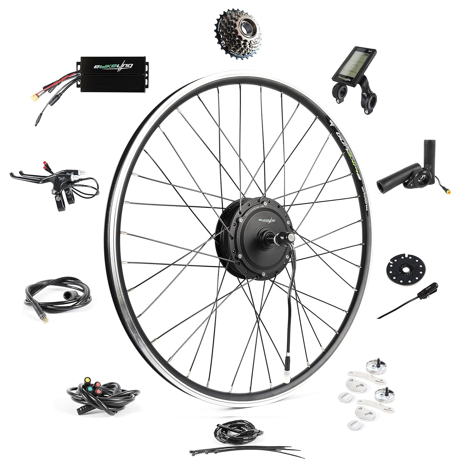 48V Front Hub Motor E-Bike Conversion Kit – 500W / 750W / 1200W / 1500W (700C Wheel)