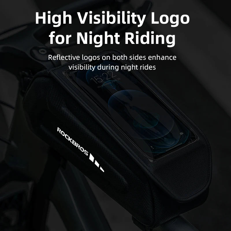Bike Bag 1.7L Phone Bag Waterproof Front Frame Cycling Bag Touch Screen Case Holder Hard Shell Bike Bag Mtb Accessories