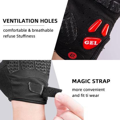 Winter Cycling Gloves Winter Bike Gloves with Full Finger Windproof Anti-Slip Thermal Gloves for Cycling,Biking,Running Blue