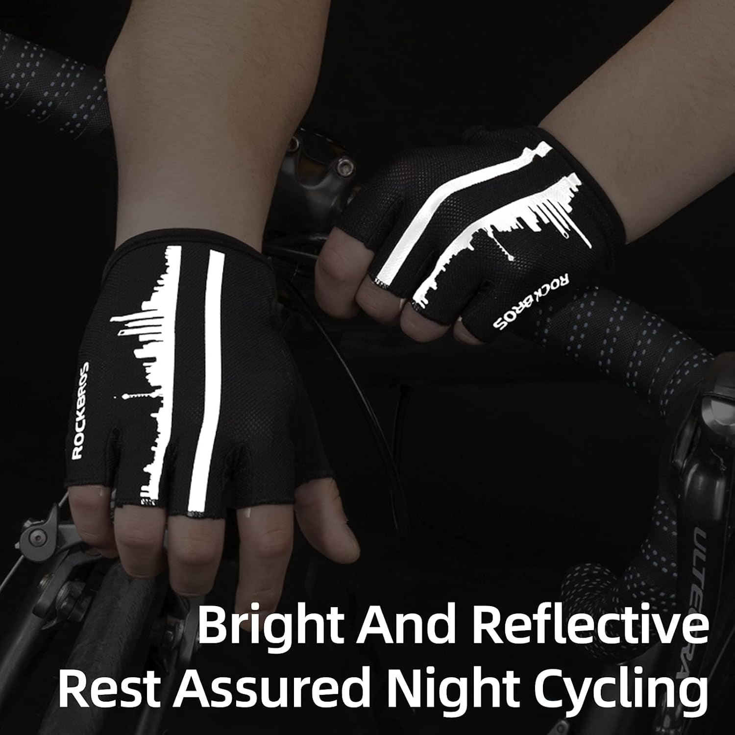 Bike Gloves for Men Half Finger Biking Glove Cycling Gloves MTB Mountain Road Bicycle Gloves Shock-Absorbing SBR Pad Anti-Slip Breathable Summer Unisex Women