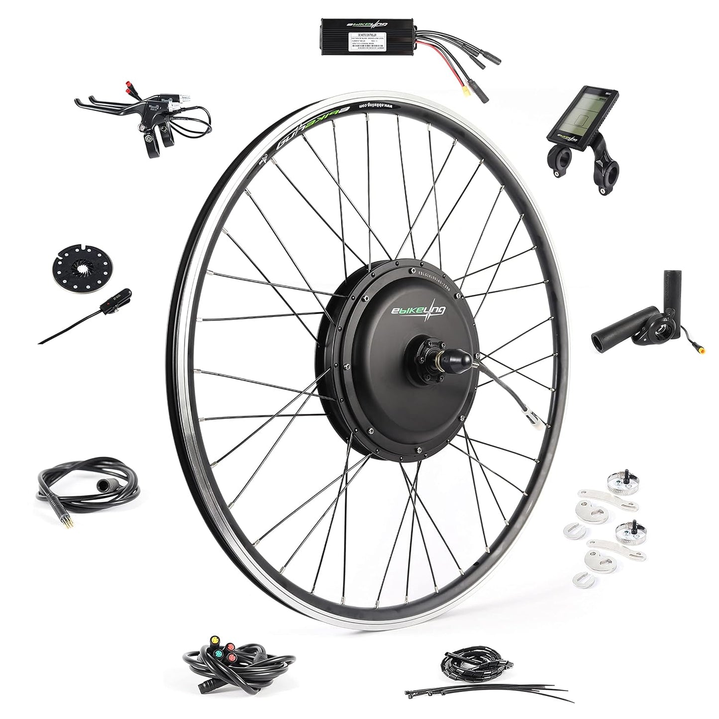 48V Front Hub Motor E-Bike Conversion Kit – 500W / 750W / 1200W / 1500W (700C Wheel)