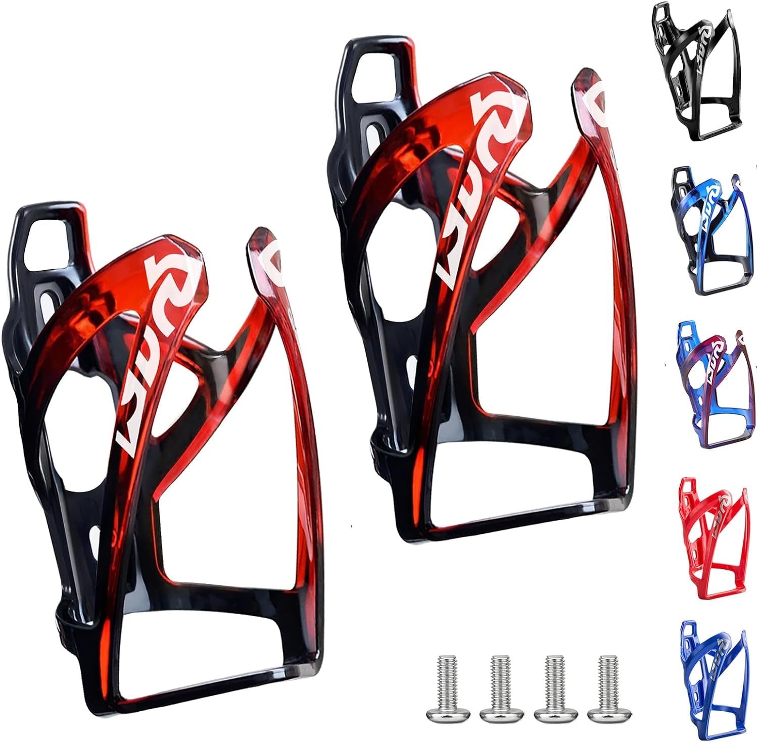 Bike Water Bottle Cage Ultra-Light Bicycle Bottle Holder Universal Bike Cup Holder Rack for Bicycle, Cycling, MTB, Road/Mountain Bikes 2 Pack - Black