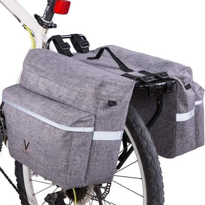 Bike Pannier Bag - 30L Bicycle Bag with Reflective Trim, Water-Resistant Bike Rear Seat Saddle Bags