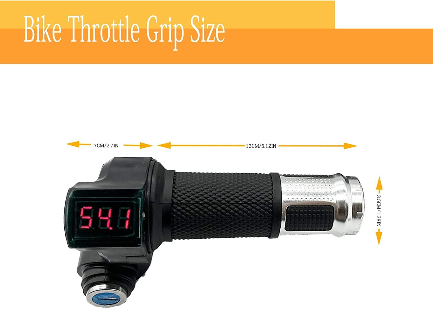 1 Pair Ebike Throttle Grip, Universal Electric Bicycle Scooter Twist Handlebar W