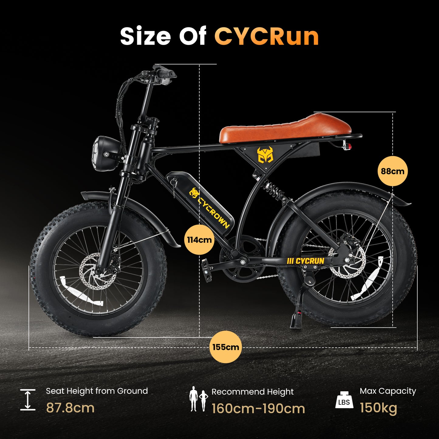 Cycrown Run Vintage Moped Ebike