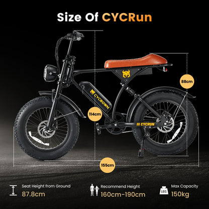 Cycrown Run Vintage Moped Ebike