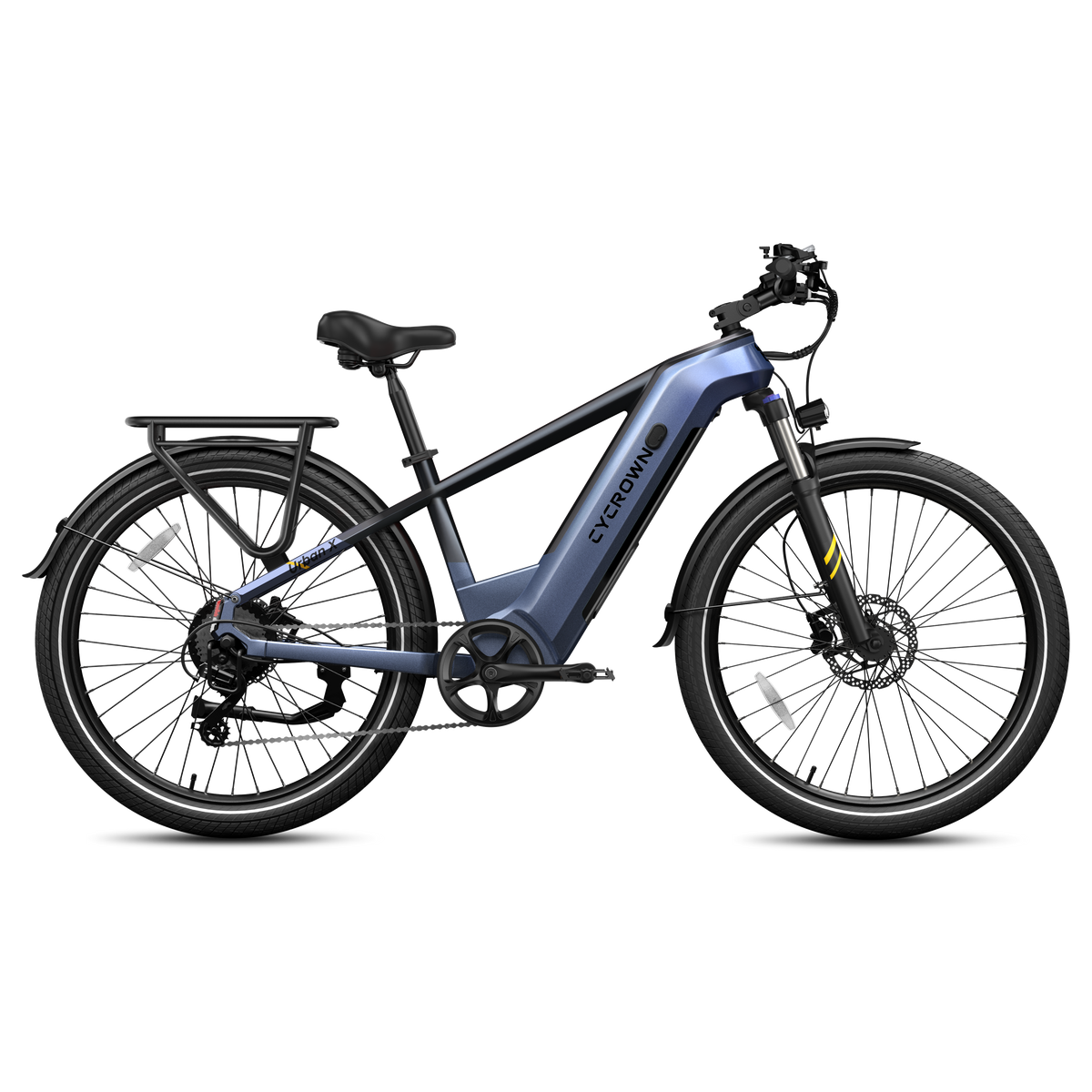 Cycrown UrbanXST city commuter e-bike front three-quarter view