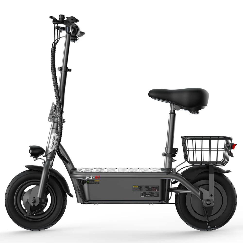 iScooter F2 Electric Scooter with Seat 10" Pneumatic Tire