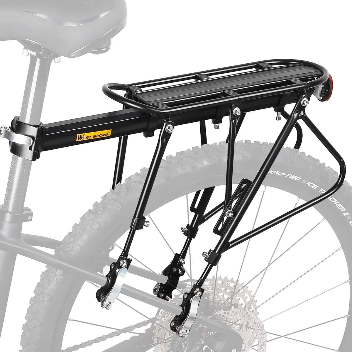 Heavy-Duty Bike Cargo Rack – 220 lbs Load Capacity, Quick Release AdjustableEvolveRide