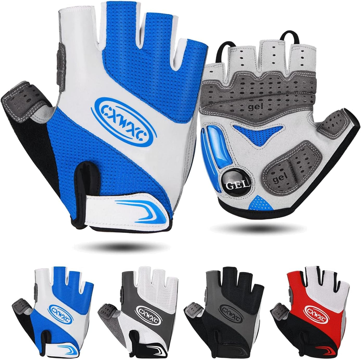 Cycling Gloves for Men Women - Breathable Gel Road Mountain Bike Riding Gloves - Anti-Slip Bike Glove for Fitness Cycling Training Outdoor Sports