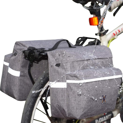 Bike Pannier Bag - 30L Bicycle Bag with Reflective Trim, Water-Resistant Bike Rear Seat Saddle Bags