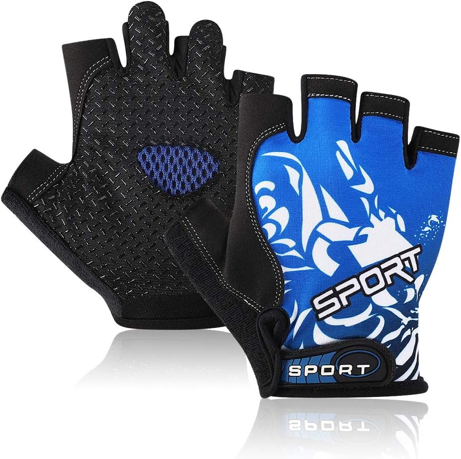 Cycling Gloves for Women Men, Half Finger Bike Gloves, Road Bicycle Gloves, Shock-Absorbing Anti-Slip Breathable Motorcycle Mountain Bike Gloves for Men Women Adults