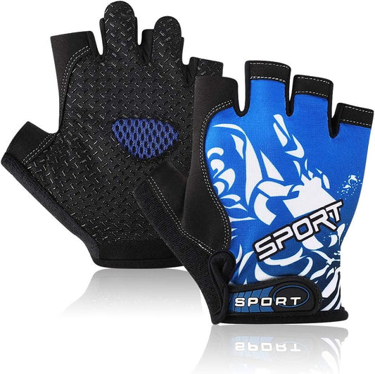 Cycling Gloves for Women Men, Half Finger Bike Gloves, Road Bicycle Gloves, Shock-Absorbing Anti-Slip Breathable Motorcycle Mountain Bike Gloves for Men Women Adults