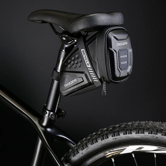 1L Bike Pocket Pack Large Capacity Bike Seat Bag Cycling Bag Reflective Bicycle Saddle Bag EVA for Mountain Road Bikes