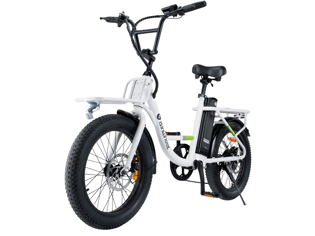 isinwheel U7 Cargo Bike – Cloud White