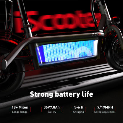 iScooter F2 Electric Scooter with Seat 10" Pneumatic Tire