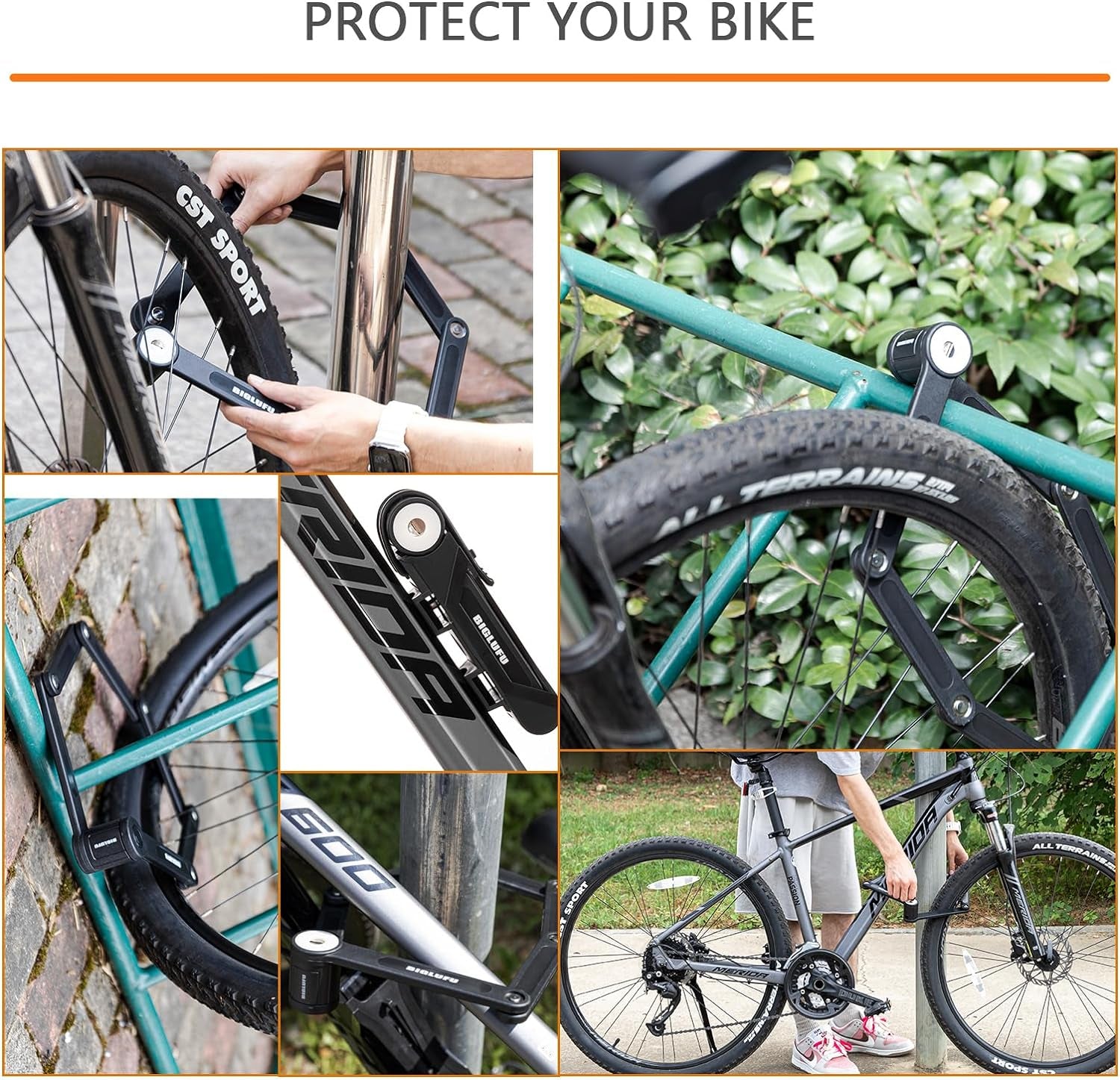 Bike Lock Bicycle Scooter Motorcycle Folding Locks with 4Keys, Fold Chain Heavy Duty Alloy Steel Foldable Lock with Mounting Bracket 2Pc Straps, 86Cm/34 Unfolding, 1.92 Lbs