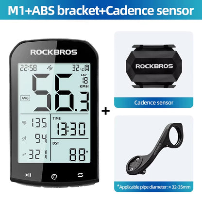 GPS Bike Computer 5.0 ANT+ Bluetooth IPX6 Waterproof Wireless Speedometer Odometer Bicycle Stopwatch Bike Accessories