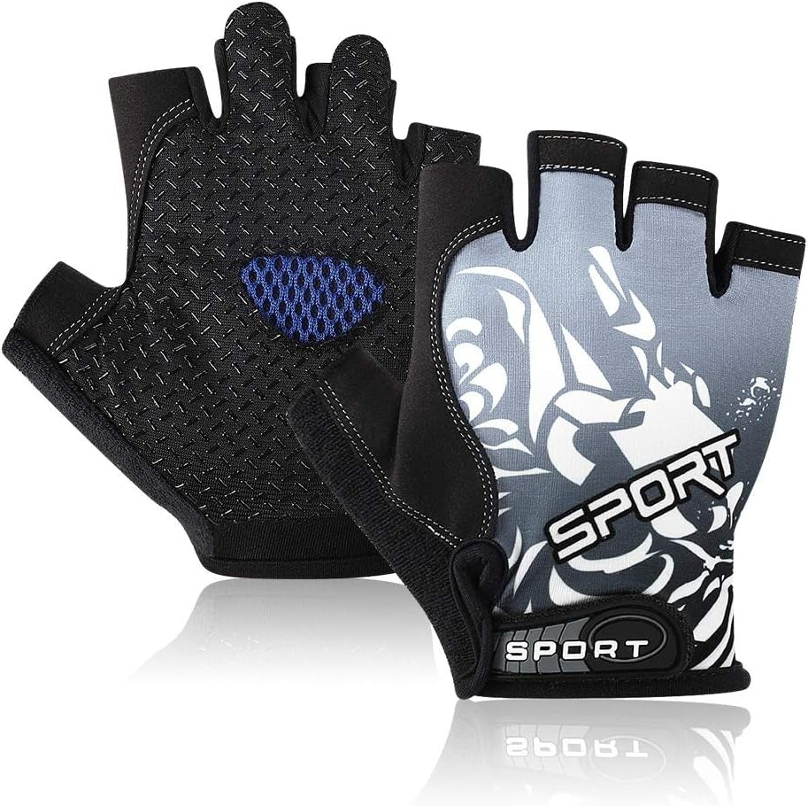 Cycling Gloves for Women Men, Half Finger Bike Gloves, Road Bicycle Gloves, Shock-Absorbing Anti-Slip Breathable Motorcycle Mountain Bike Gloves for Men Women Adults