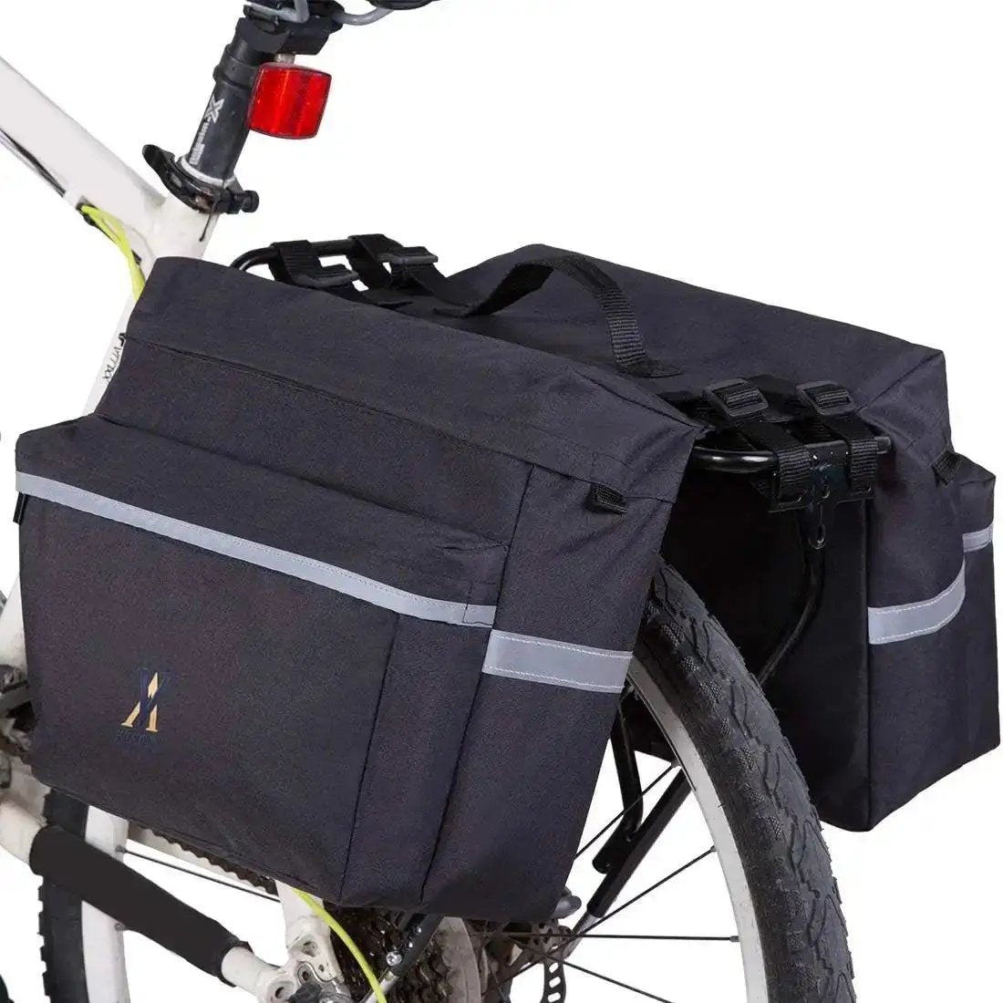 30L Bike Pannier Bag with Reflective Trim – Waterproof Rear Saddle BagsEvolveRide