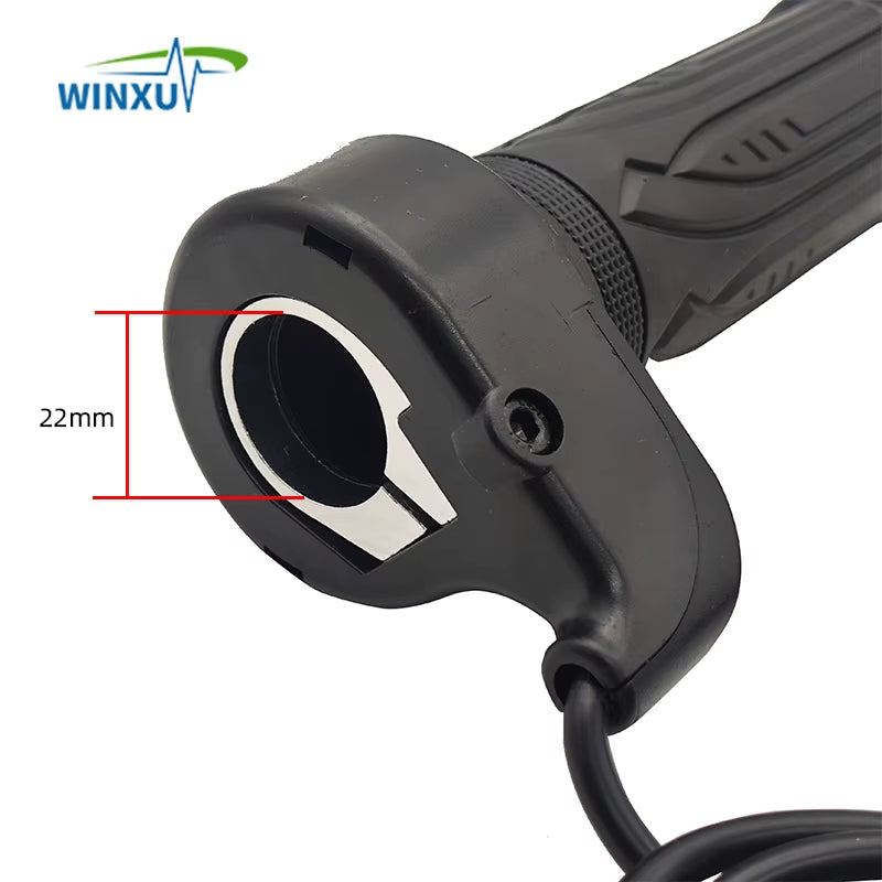 Electric Bicycle Twist Throttle Hall Sensor Turn Handle Accelerator 1.5M for Electric Scooter Ebike E-Bike Motorcycle Tricycle