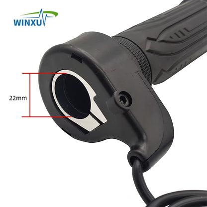 Electric Bicycle Twist Throttle Hall Sensor Turn Handle Accelerator 1.5M for Electric Scooter Ebike E-Bike Motorcycle Tricycle