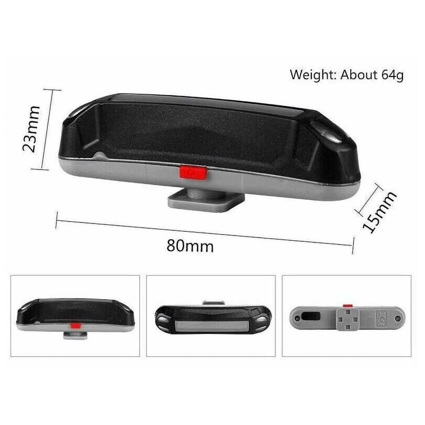 Bike Tail Light Waterproof LED USB Bicycle Safety 3-Colors Rear Light