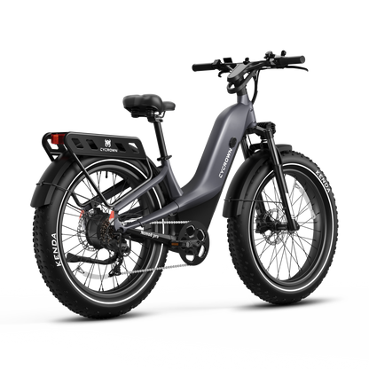 Cycrown NomadPro all-terrain electric bike on a trail